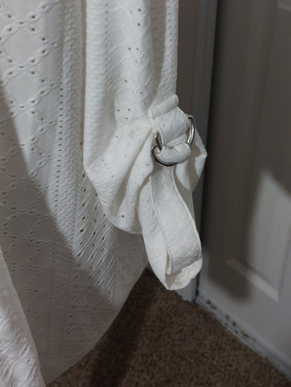Belldini White Eyelet Open  Kimono 3/4 Adjustable Sleeve 2x 46/48 Bust - Picture 2 of 4